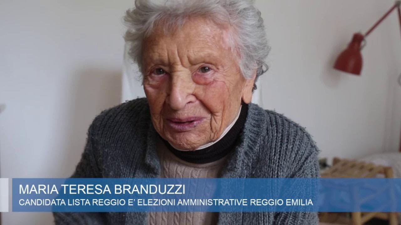 Maria Teresa Branduzzi, candidata a Reggio Emilia all'età di 94 anni.