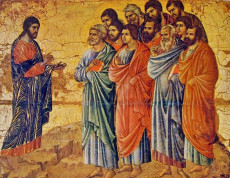 "Gesù discorre con i discepoli", Duccio di Buoninsegna