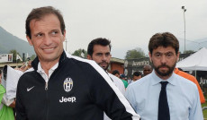 Massimiliano Allegri e il presidente della Juventus Andrea Agnelli in una foto d'archivio.