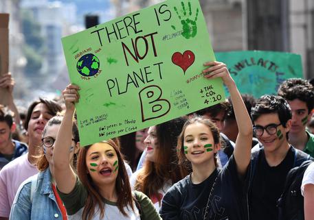 Il corteo studentesco 'Fridays for future' in occasione dello sciopero globale per il clima.
