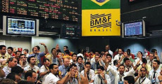 Operatori della Borsa del Brasile in piena effervescenza.