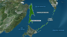 La mappa con le Isole Curili, in disputa tra Giappone e Russia.