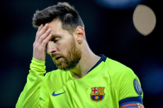 Lionel Messi, delusione in Champions contro il Liverpool.