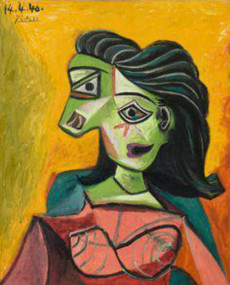 Buste de femme (Dora Maar), 1940 Oil on canvas 29 1/8 x 23 5/8 in 74 x 60 cm © 2019 Estate of Pablo Picasso/Artist Rights Society (ARS), New York