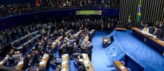 Vista panoramica dell'Aula del Senato brasiliano.
