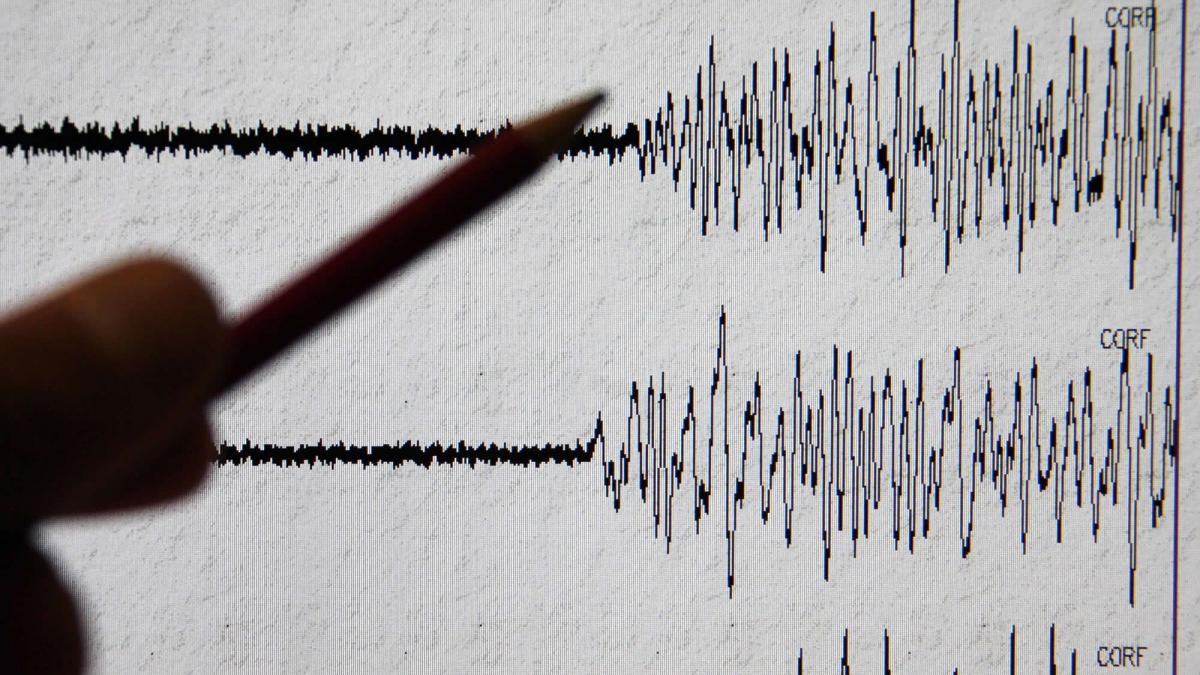 Le indicazioni del sismografo sul terremoto.
