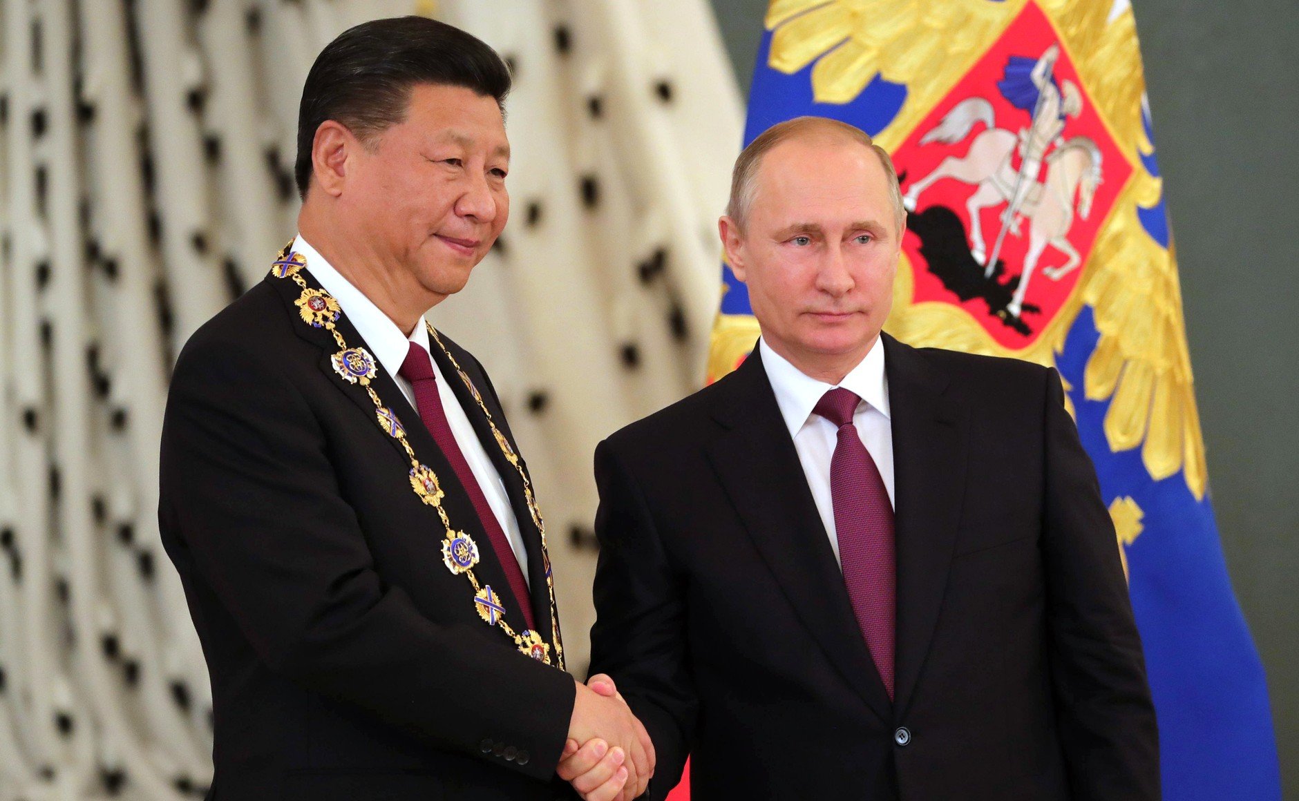 In un'immagine d'archivio, il Presidente russo, Vladimir Putin, e quello cinese Xi Jinping al Kremlin.In un'immagine d'archivio, il Presidente russo, Vladimir Putin, e quello cinese Xi Jinping al Kremlin.