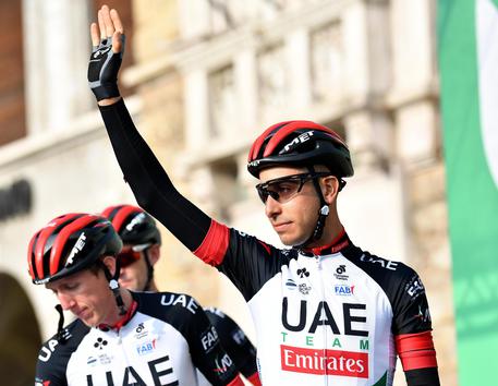 Fabio Aru della UAE Team Emirates in una foto d'archivio.