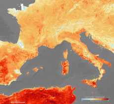 L'Europa nella morsa del caldo fotografata dai satelliti dellEsa, 27 giugno 2019