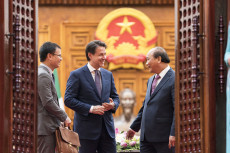 Hanoi: Il Presidente del Consiglio Giuseppe Conte con il Primo Ministro Nguyen Xuan Phuc.