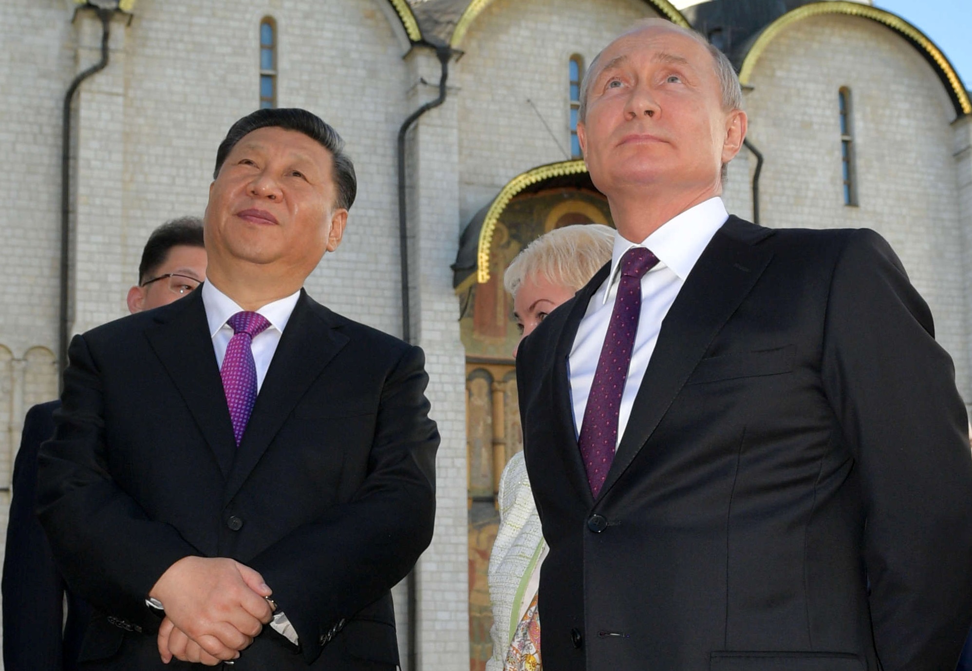 Il Presidente russo, Vladimir Putin, e quello cinese Xi Jinping al Kremlin.