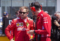 Sebastian Vettel "incavolato" dopo la sanzione al Gp del Canada.