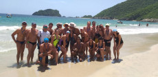 I nuotatori del CIV di Caracas dopo la prova nella Baia di Cata