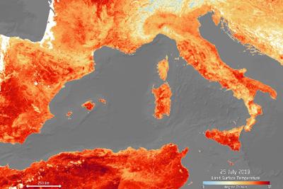 Mappa del caldo in Europa