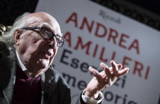 Andrea Camilleri durante la presentazione del suo ultimo libro di racconti "Esercizi di memoria" presso Palazzo Barberini, Roma