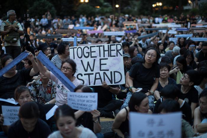Manifestazioni di protesta a Hong Kong.