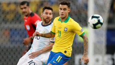 Coppa America: Leonel Messi in una fase di gioco nella semifinale persa dall'Argentina contro il Brasile.