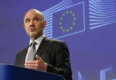 Il Commissario agli affari economici dell'Unione Europea, Pierre Moscovici.
