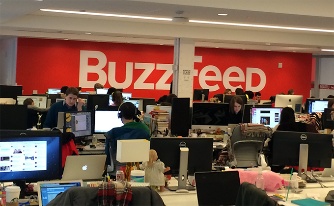 La redazione di BuzzFeed a New York.
