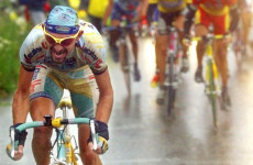 Lo scatto di Marco Pantani sul Piancavallo.