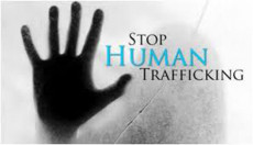 Logo della Giornata contro la tratta di esseri umani: una mano che chiede aiuto