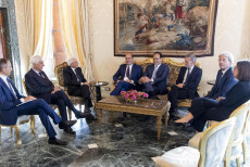 Il Presidente della Repubblica, Sergio Mattarella, con la delegazione del Partito Democratico Pd, capeggiata dal Segretario, Nicola Zingaretti.