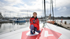 Greta Thumberg sulla barca