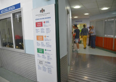 L'ingresso del Pronto Soccorso di un ospedale.