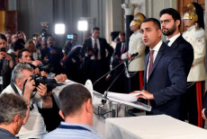 Movimento 5 Stelle, Luigi Di Maio addresses the media in conferenza stampa dopo le consultazioni con il presidente Sergio Mattarella.