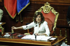 Il presidente del Senato, Elisabetta Casellati, nell'Aula del Senato.