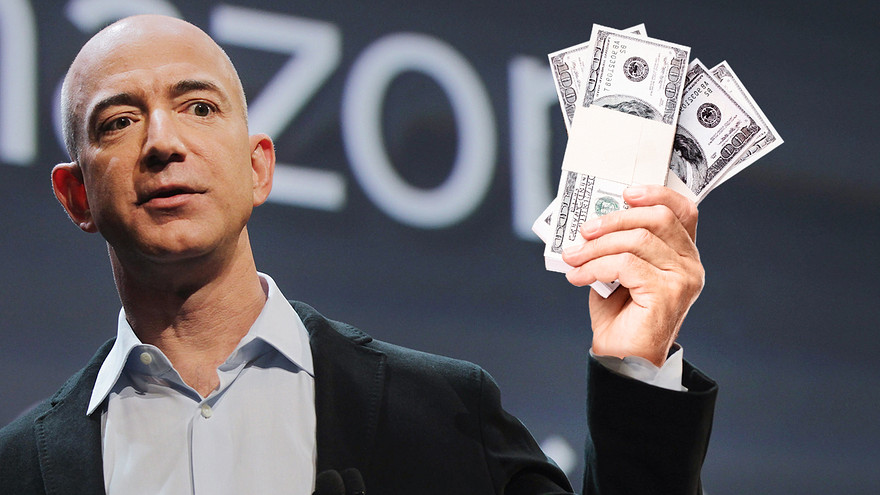 Jeff Bezos, il fondatore e direttore della compagnia di commercio elettronico Amazon.