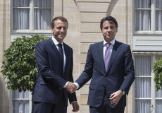 Incontro a Palazzo Chigi tra iil presidente francese Emmanuel Macron ed il Primo ministro Giuseppe Conte.