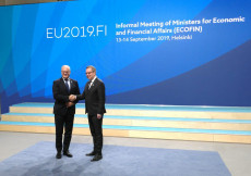 Il ministro dell'Economia Roberto Gualtieri all'Ecofin.
