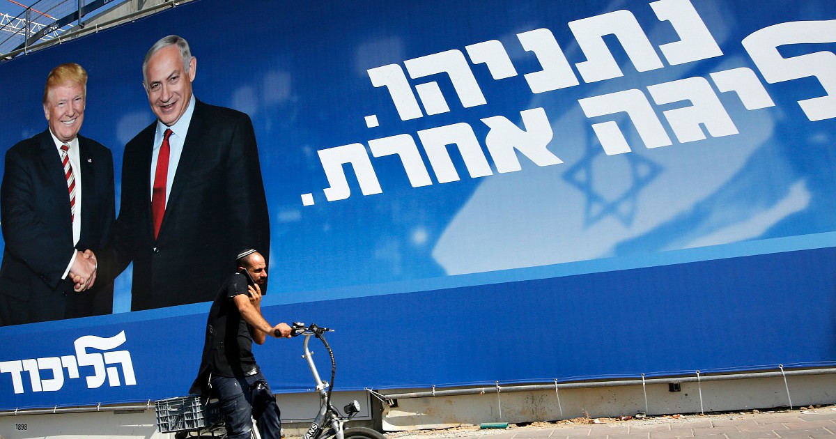 Cartellone con Netanyahu