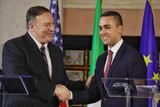 Il ministro degli Esteri Luigi Di Maio con il Segretario di Stato americano Mike Pompeo.