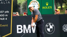 Francesco Molinari batte il primo colpo al Open d'Italia. Immagine d'archivio.