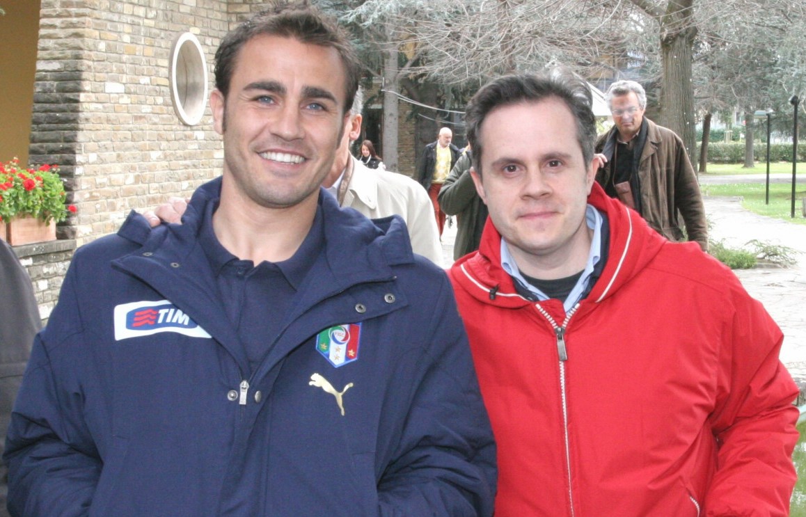 Fabbio Cannavaro insieme al nostro collaboratore Emilio Buttaro nel 2006