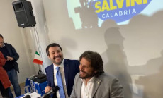 Il leader della Lega Matteo Salvini sbarca in Calabria.