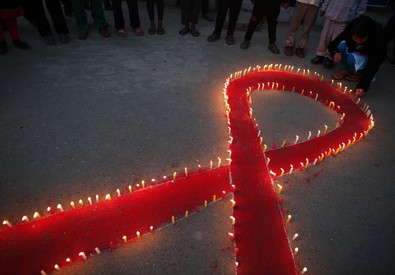 Il simbolo della lotta all'Aids.