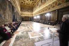 Il Presidente Sergio Mattarella in occasione della cerimonia per lo scambio degli auguri di fine anno con il Corpo Diplomatico