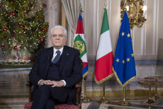 Il Presidente Sergio Mattarella durante il discorso di fine anno