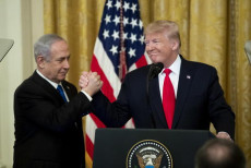 Il Presidente americano Donald J. Trump con il Primoministro d'Israele Benjamin Netanyahu.