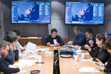 Un'immagine del Consiglio dei Ministri straordinario alla protezione civile