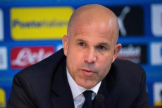 Luigi Di Biagio in una conferenza stampa del 2018.