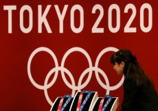 Un poster sull'Olimpiadi di Tokyo 2020.