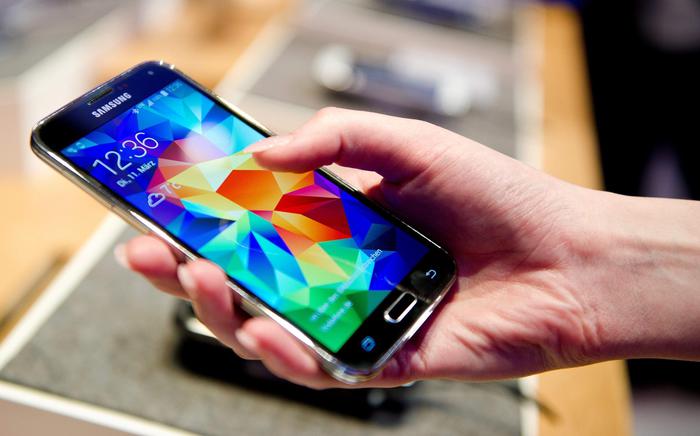 Lo schermo di un Samsung Galaxy S5 smartphone.