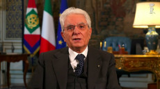 Frame video del presidente della Repubblica, Sergio Mattarella, agli italiani