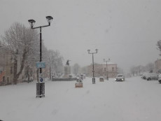 Torna l'inverno, nevicata a Cansano (L'Aquila).