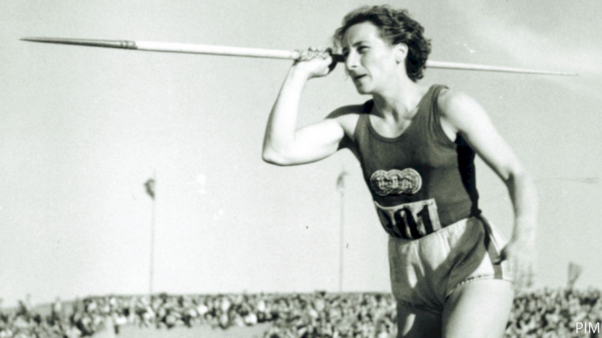 Dana Zatopek (Zatopkova nubile) all'Olimpiadi di Helsinki 1952.
