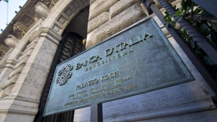 Facciata della Banca d'Italia.